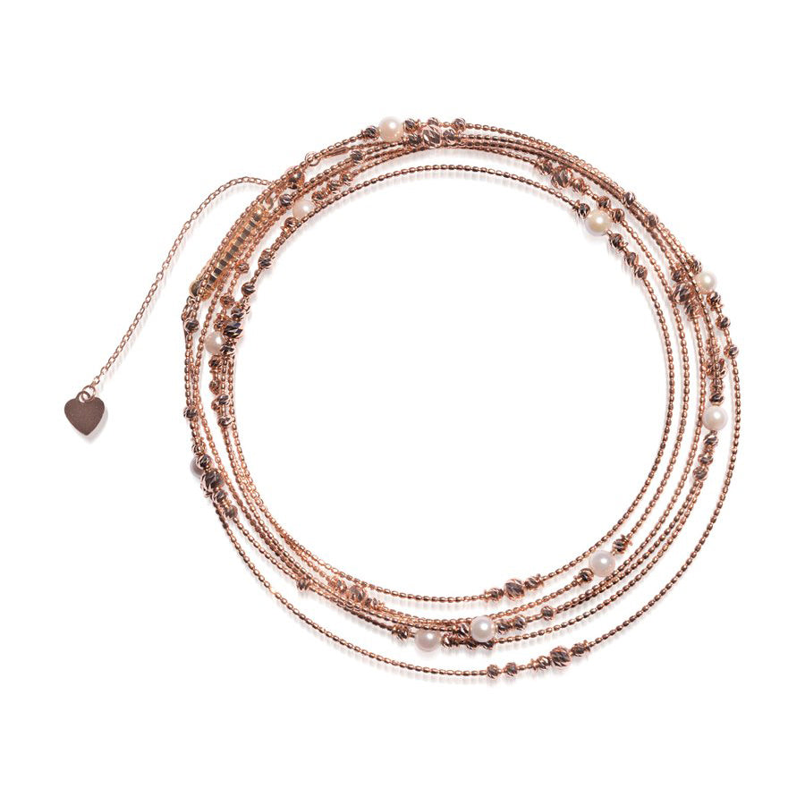Wrap Around Necklace-Bracelet (18K Yellow or Rose Gold)