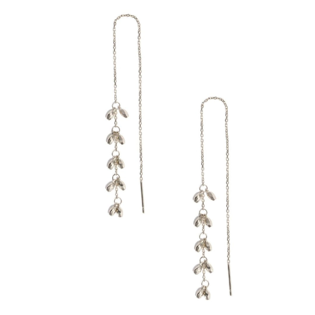 Needle Earring (18K White or Yellow Gold)